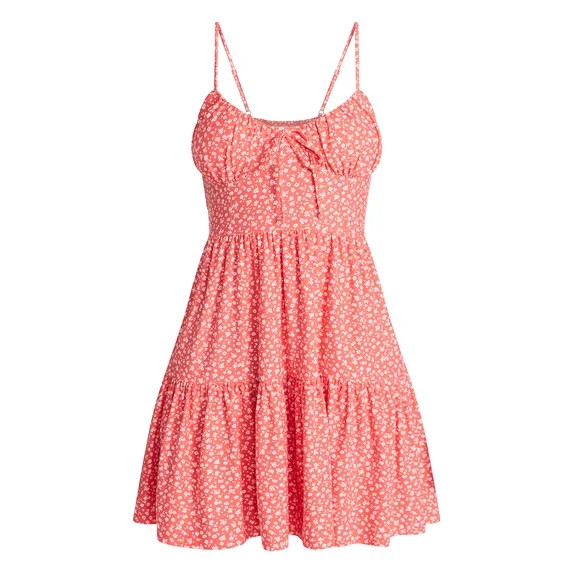 No Boundaries Tiered Mini Dress, Women's & Women's Plus XXS-4X | Walmart (US)