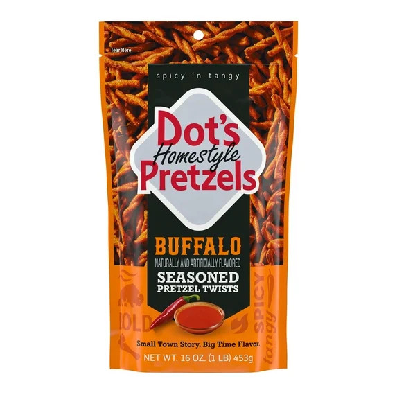 Dot's Pretzels, Buffalo Seasoned Pretzel Twists, 16 oz | Walmart (US)