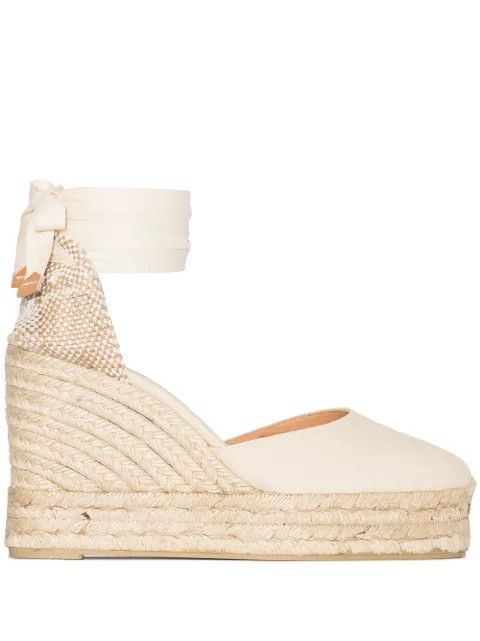 CASTAÑER Carina 80mm ankle-tie Espadrilles - Farfetch | Farfetch (US)
