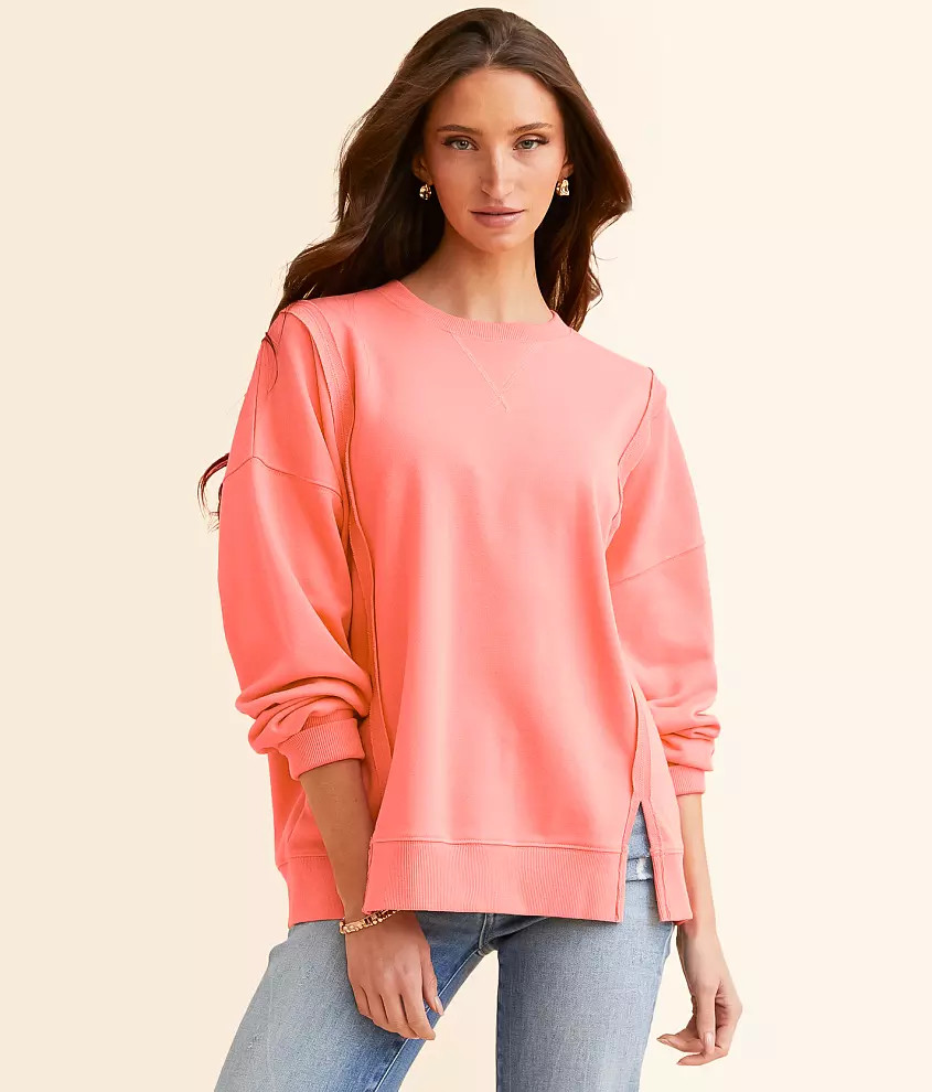 Raw Edge Pullover | Buckle