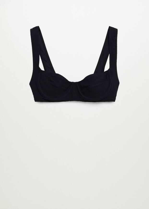 Textured bikini top | MANGO (US)
