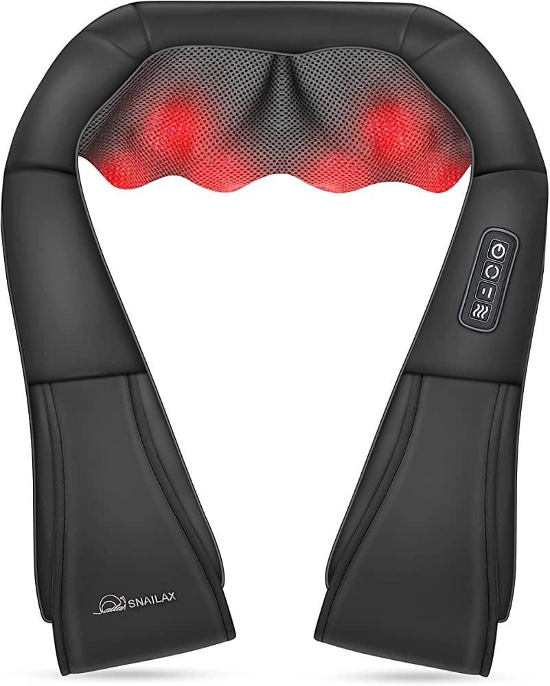 Snailax Shiatsu Neck and Shoulder Massager - Back Massager with Heat, Deep Kneading Electric Mass... | Amazon (US)