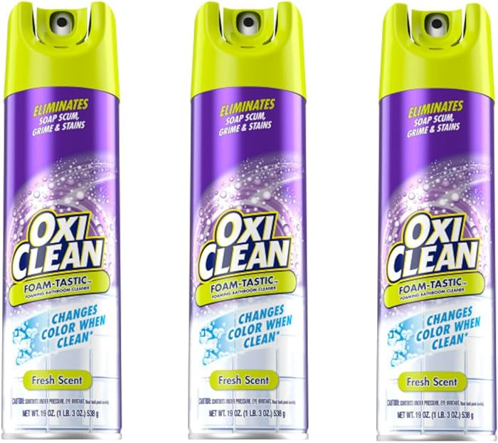 Kaboom 57037-35270 19 Oz Foam-Tastic Bathroom Cleaner With Oxi Clean (3 Pack) | Amazon (US)