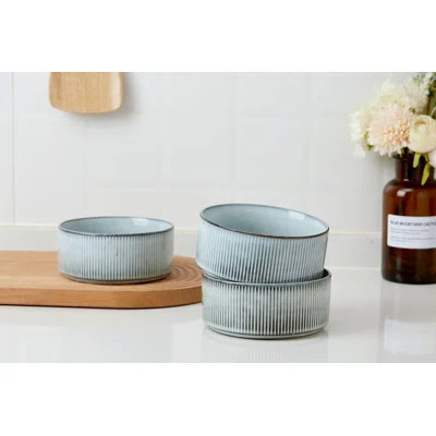 Handcrafted Ceramic Bowl Set Of 6, 23 Oz Deep Bowls For Cereal, Soup, Oatmeal, And Desserts, Double Reactive Glaze, Dishwasher And Microwave Safe, Sta | Wayfair North America