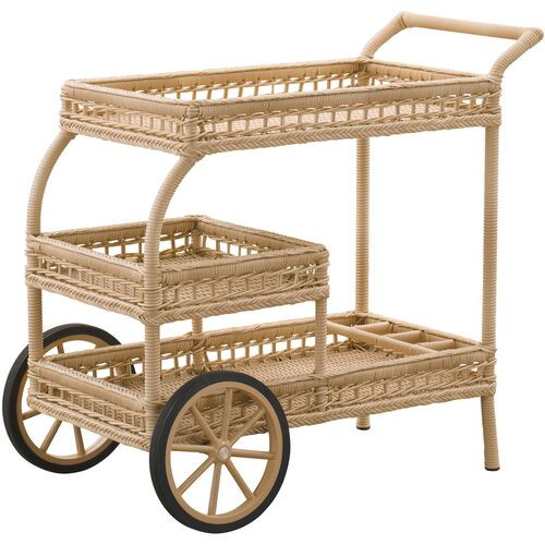 James Outdoor Bar Cart, Natural | One Kings Lane
