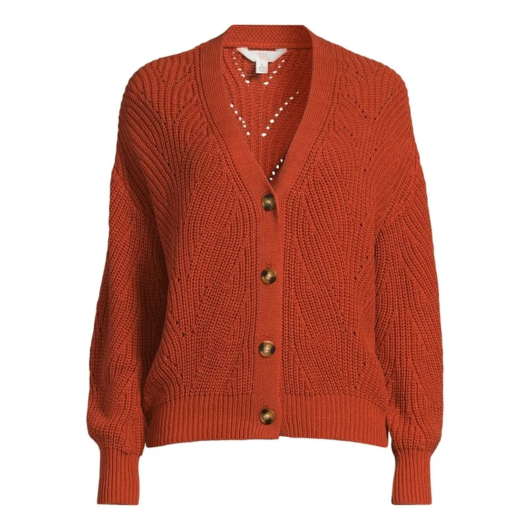 Tiime and Tru Women's Boyfriend Cardigan | Walmart (US)