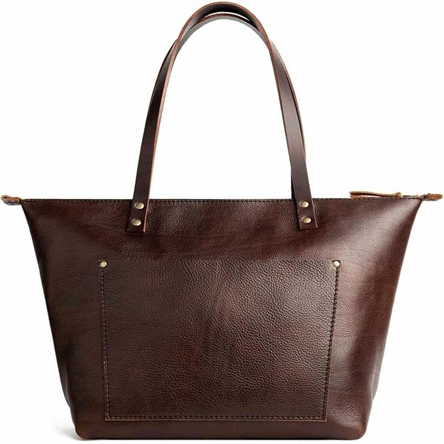 Portland Leather Goods Zipper Tote Bag – Handmade, Durable & Unlined – Interior & Exterior Po... | Amazon (US)