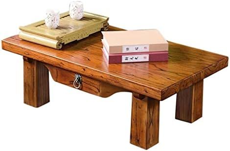 Old Elm Wood Coffee Table Window Balcony Table Multifunctional Study Table with Drawers Small Woo... | Amazon (US)