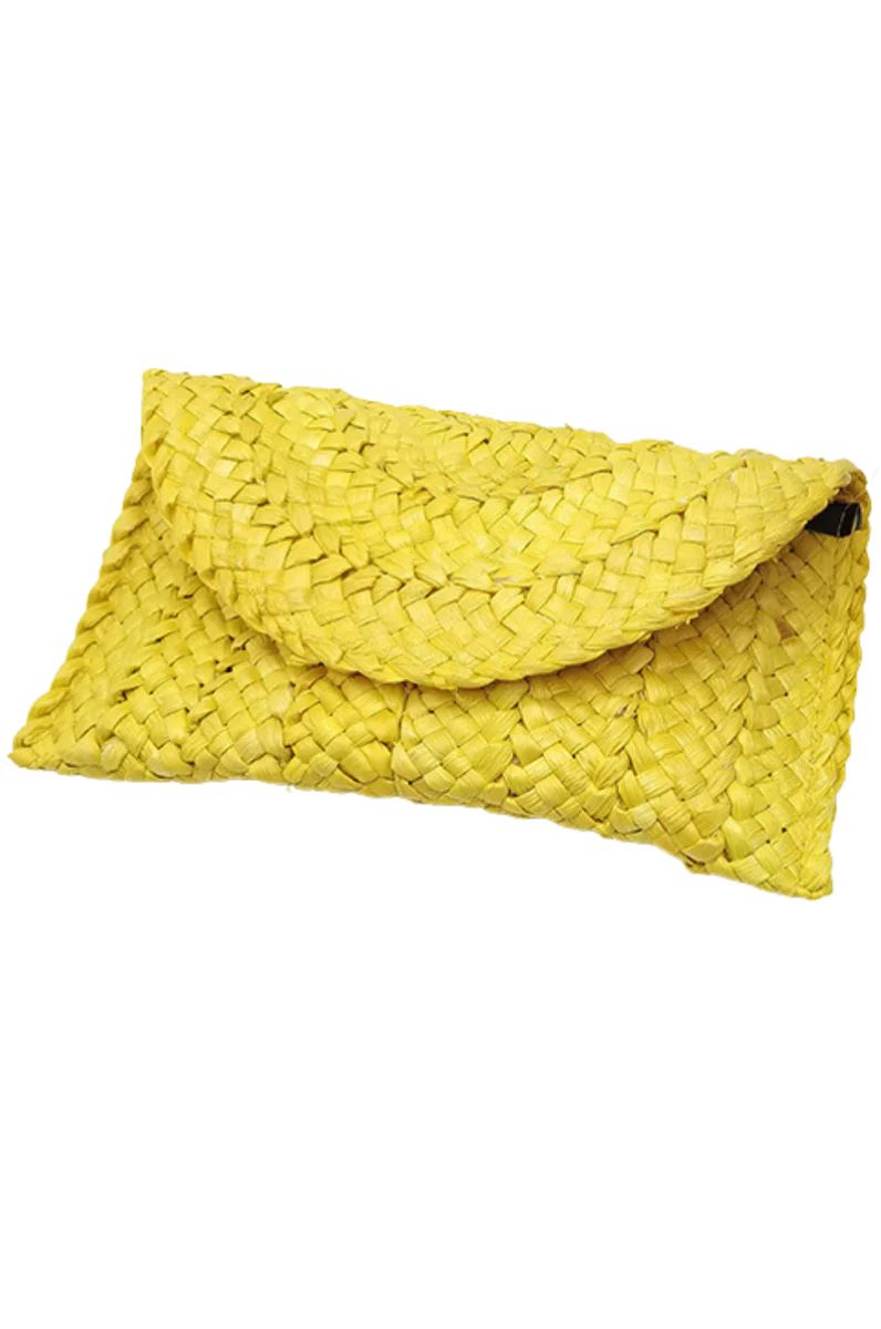 'Katherine' Woven Straw Envelope Bag (5 Colors) | Goodnight Macaroon