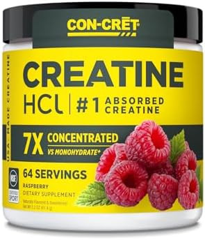 CON-CRET Creatine HCl Powder | Muscle, Cognitive, Cellular Energy Support | No Bloating or Cramps... | Amazon (US)