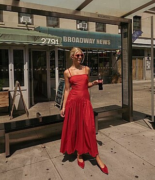 Gianni Bini x Lilly Sisto Laing Taffeta Square Neck Spaghetti Strap Drop Waist Scallop Hem Maxi Dress - 10 | Dillard's