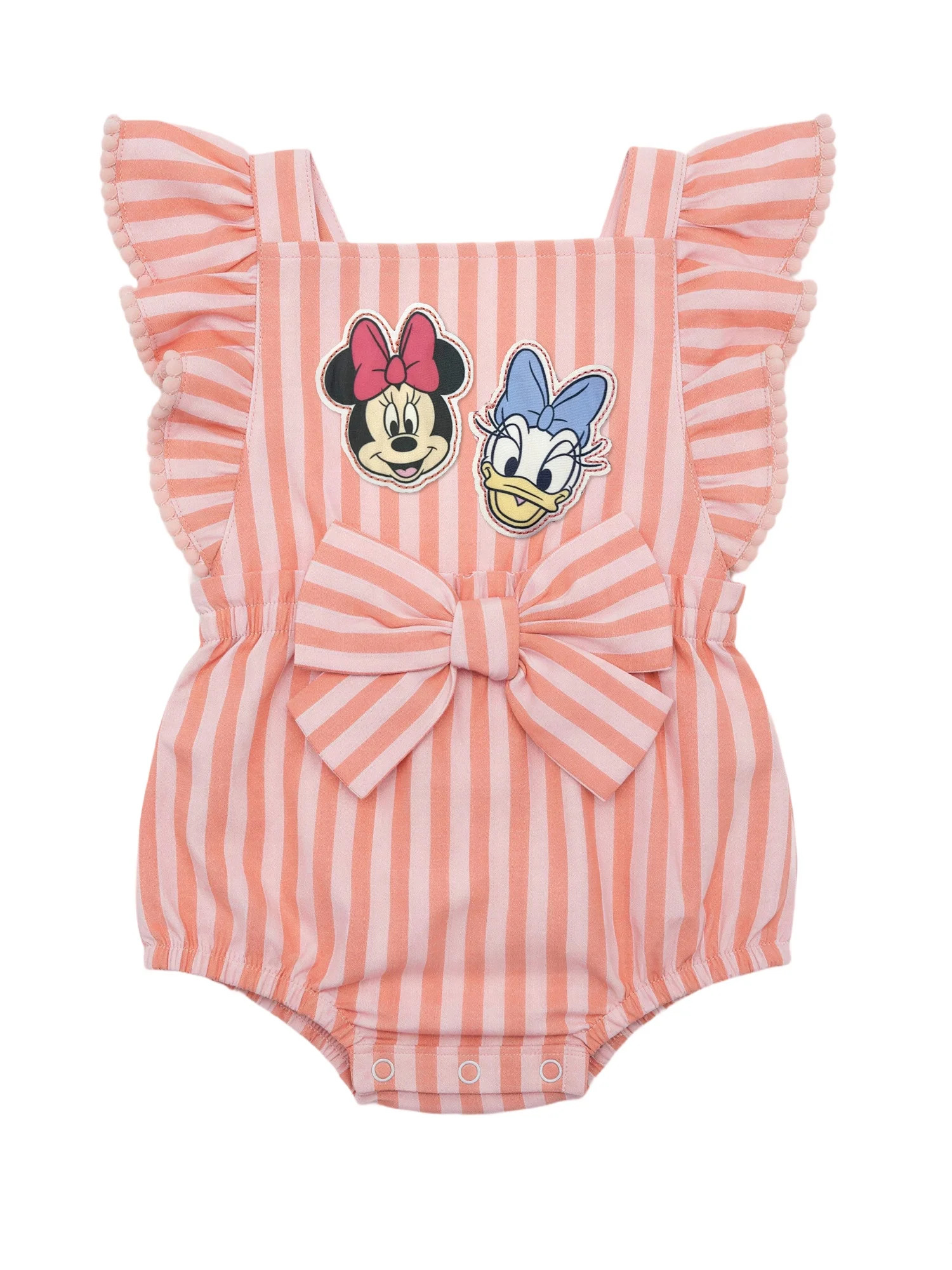 Minnie & Daisy Baby Girl Romper, Sizes 0/3 Months-24 Months - Walmart.com | Walmart (US)