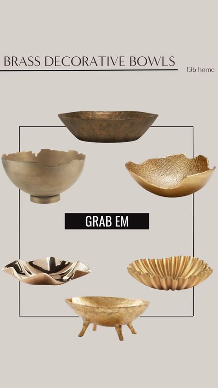 Brass Decorative Bowls #brass #bowl #interiordesign #interiordecor #homedecor #homedesign #homedecorfinds #moodboard 

#LTKstyletip #LTKhome #LTKfindsunder100