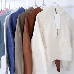 yoga hoodie scuba winter womens hoodies wear half zipper design womens fashion all zippers hoodie... | DHGate