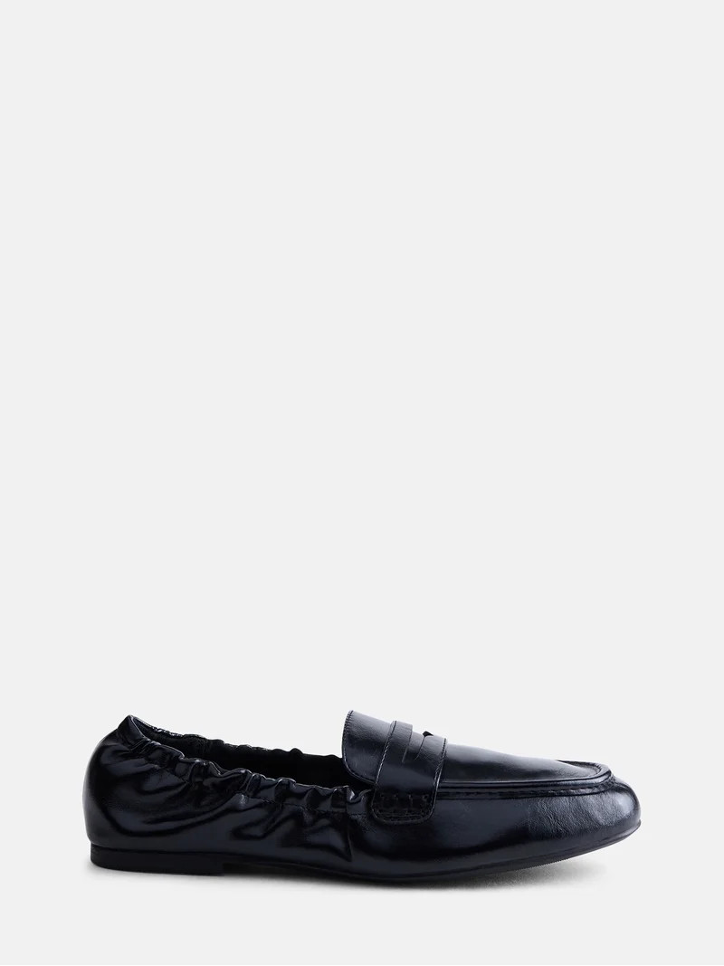 Scenario Women's Faux Leather Scrunch Loafers | Walmart (US)