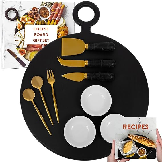 Charcuterie Board Gift Set, Black: Unique Mother's Day Gifts For Mom, House Warming Gifts New Hom... | Amazon (US)