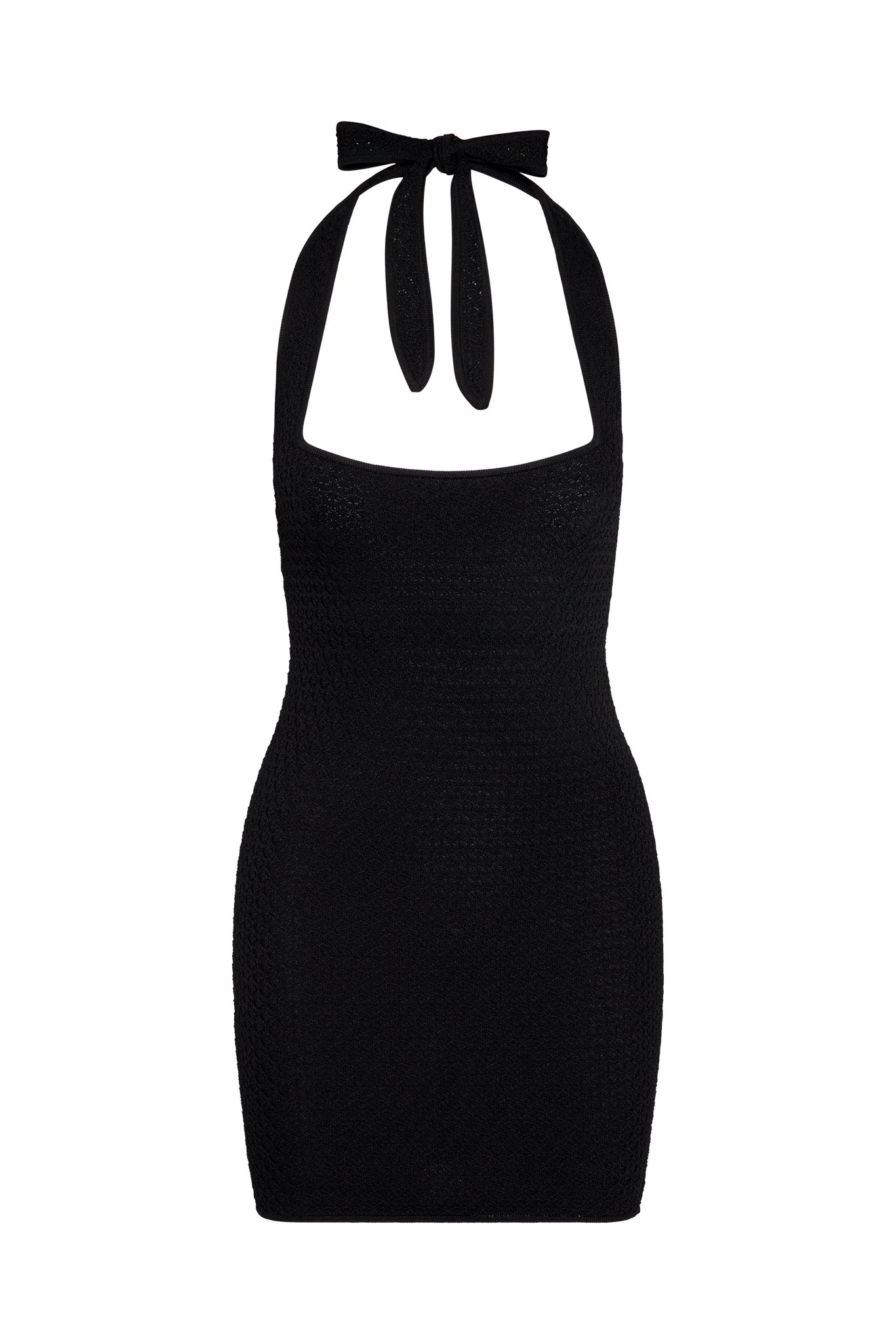 Waikiki Mini Dress - Black Lace Crochet | Monday Swimwear
