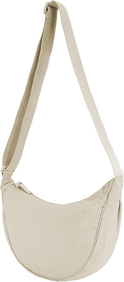 Crossbody Hobo Sling Crescent Shoulder Bag Purse Dumpling Handbag for Women Men | Amazon (US)