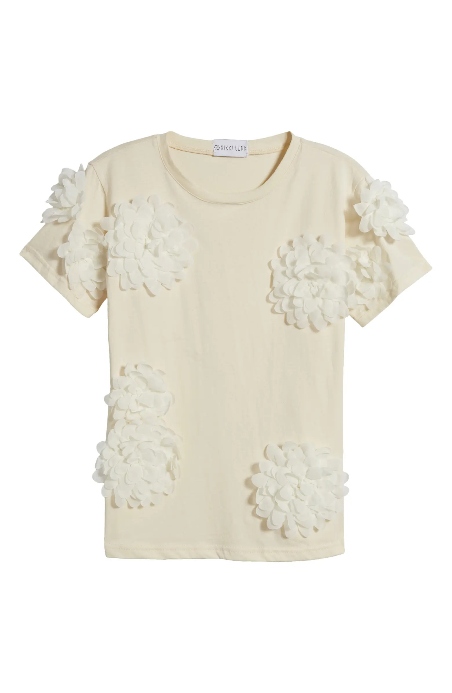 Liv Flower Appliqué Top | Nordstrom