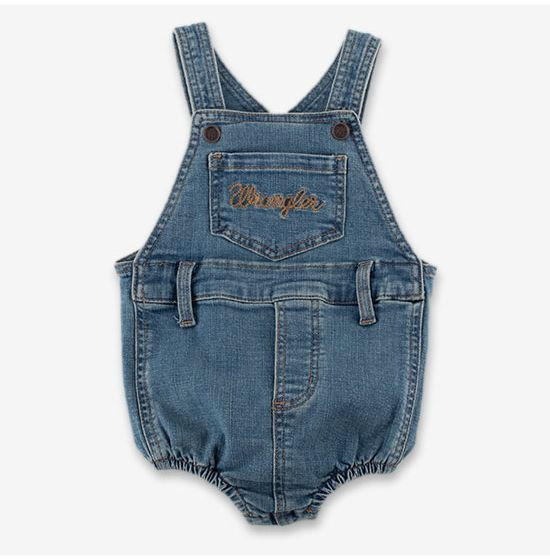 Wrangler Infant Girls' Giana Denim Romper | Rod's Western Palace/ Country Grace