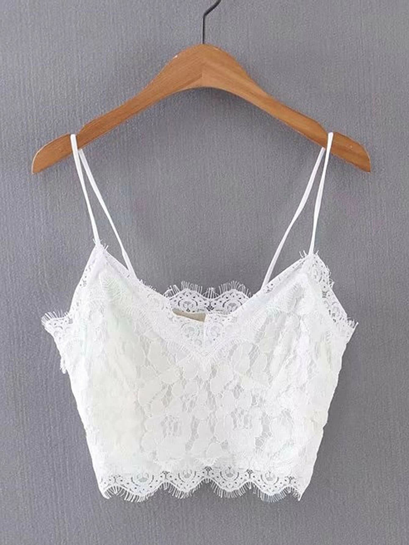 Floral Lace Cropped Cami Top
   
    SKU: vest170607201
         
        453 Reviews
         $1... | ROMWE