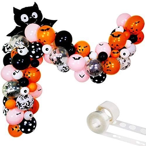 Scary Halloween Decorations Set – 92Pack Halloween Balloons Confetti Balloons Bat Decorations Bat Fo | Amazon (US)