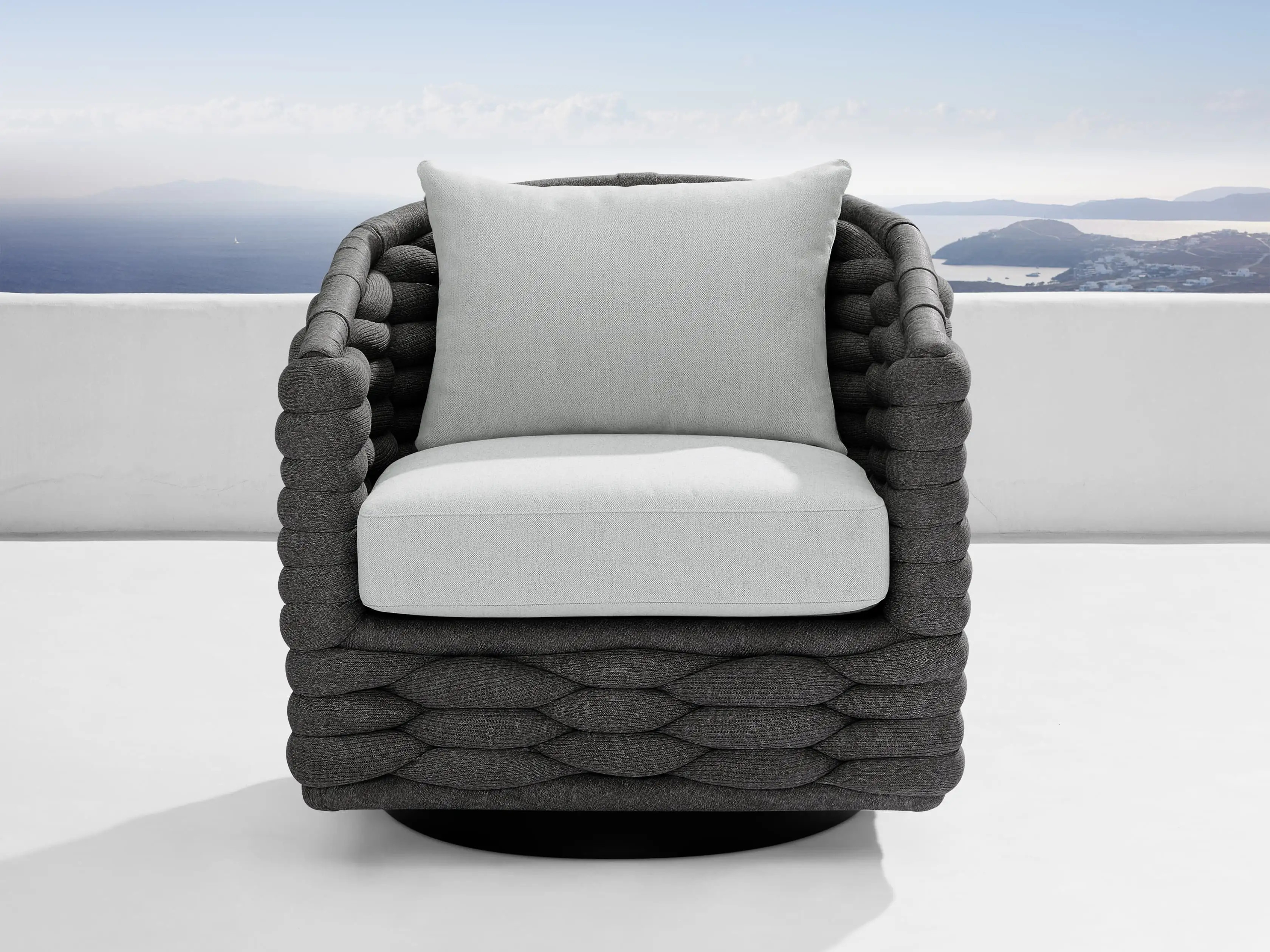 Melbourne Outdoor Swivel Chair | Arhaus