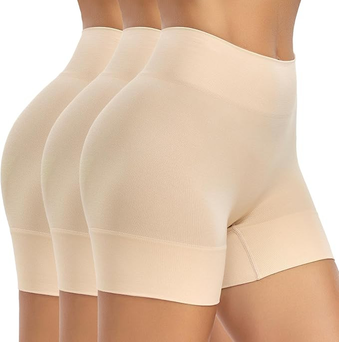 3 Pack Slip Shorts for Under Dress Seamless Anti Chafing Shorts | Amazon (US)