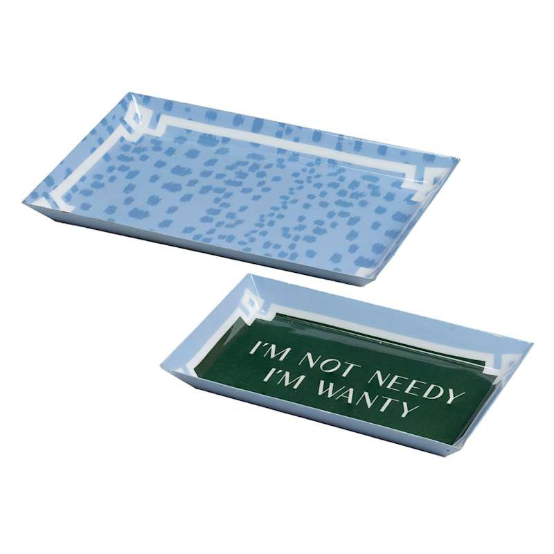 2-Pack Decal Metal Trays, 9x6 | At Home