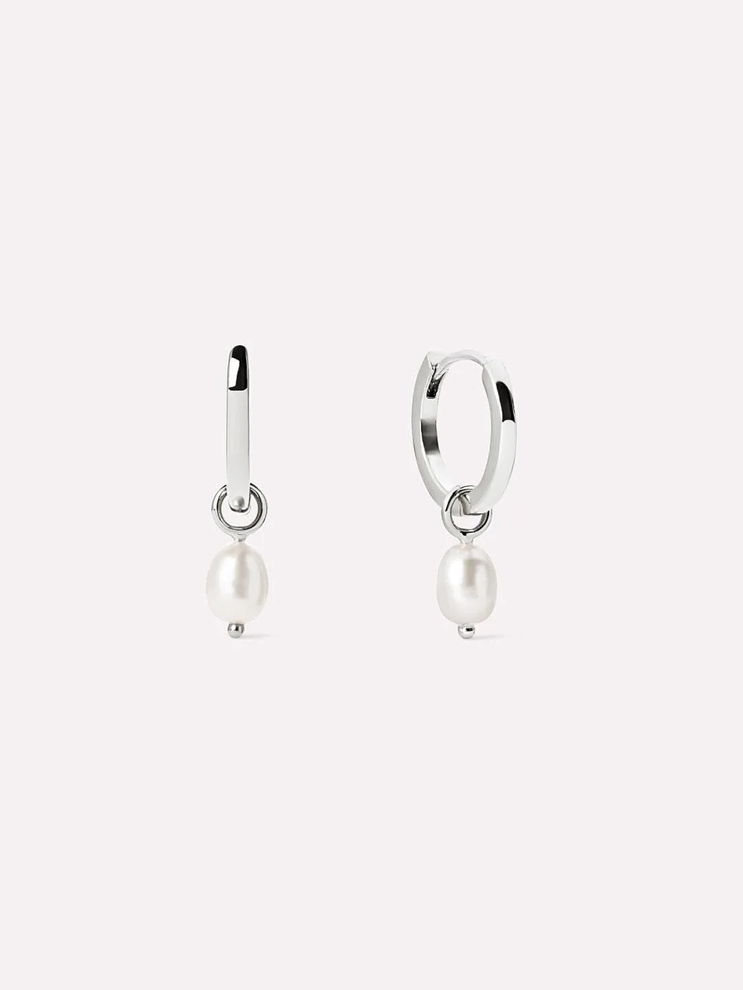 Pearl Huggie Hoops - Frida Silver | Ana Luisa