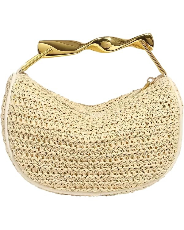 Mini Straw Clutch Purses for Women Designer Evening Handbag Woven Summer Crossbody purse Trendy S... | Amazon (US)