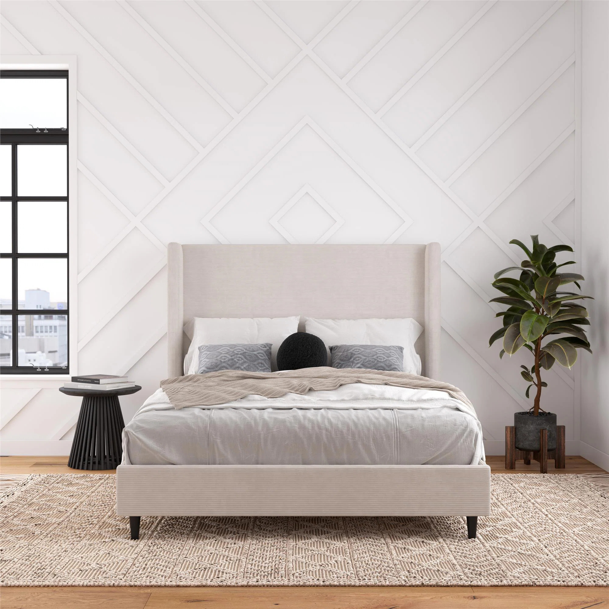 Ana Upholstered Wingback Bed | Wayfair North America