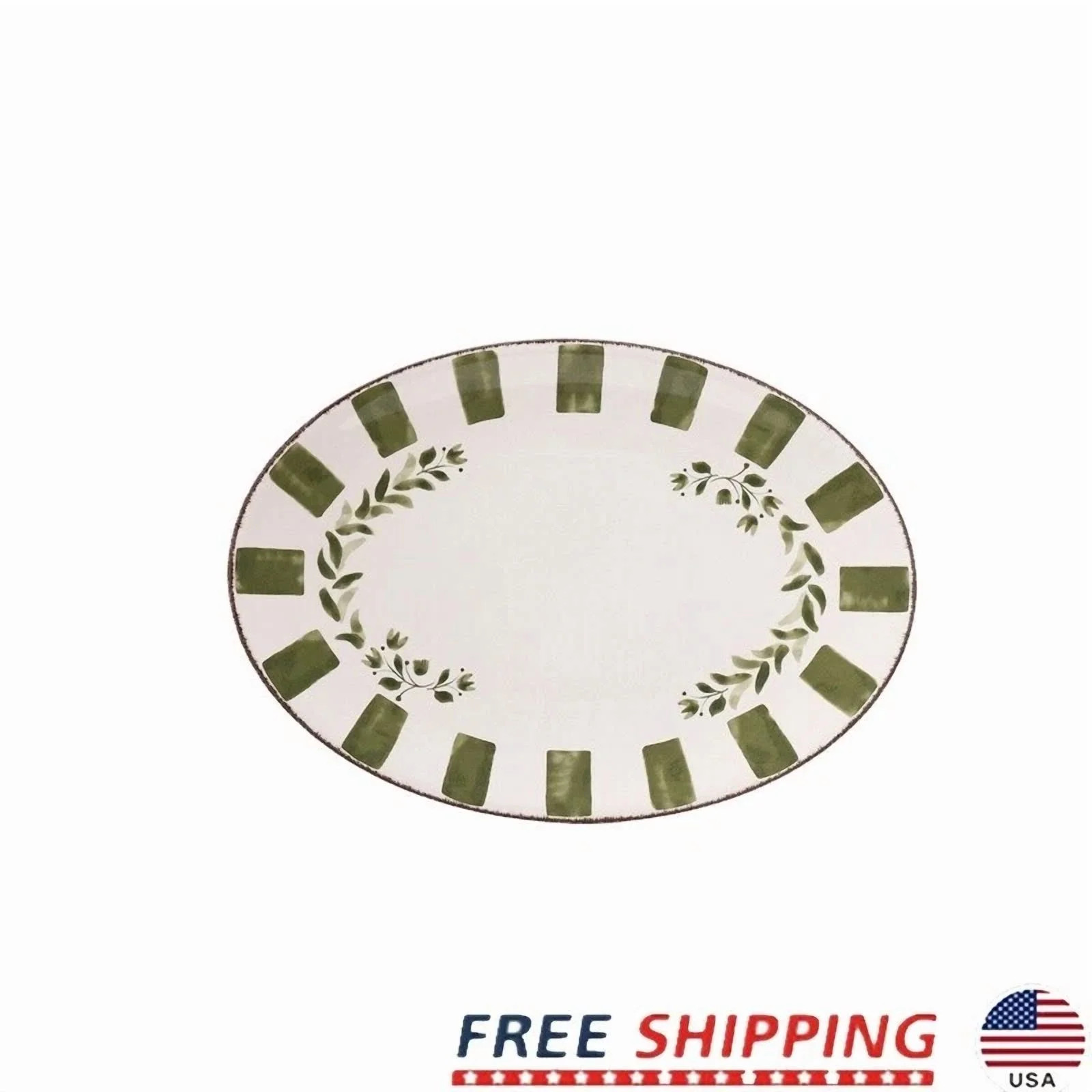 Bamboo Melamine Serving Tray Lightweight Shatter Resistant Ideal Entertaining Us | Walmart (US)