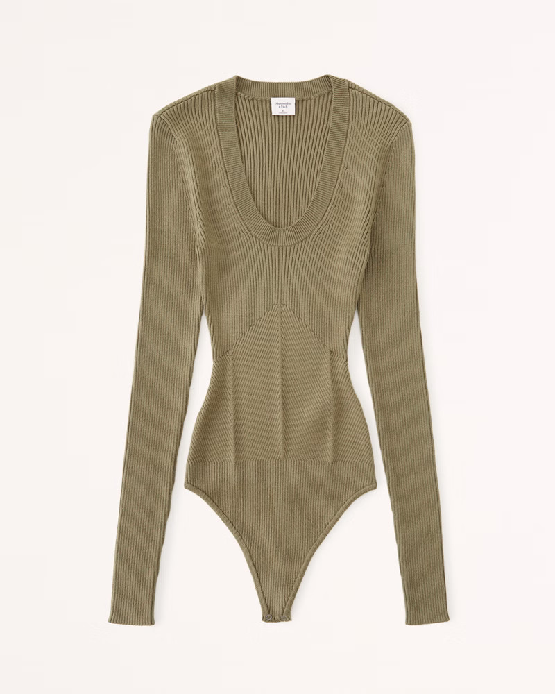 Women's Scoopneck Sweater Bodysuit | Women's Tops | Abercrombie.com | Abercrombie & Fitch (US)