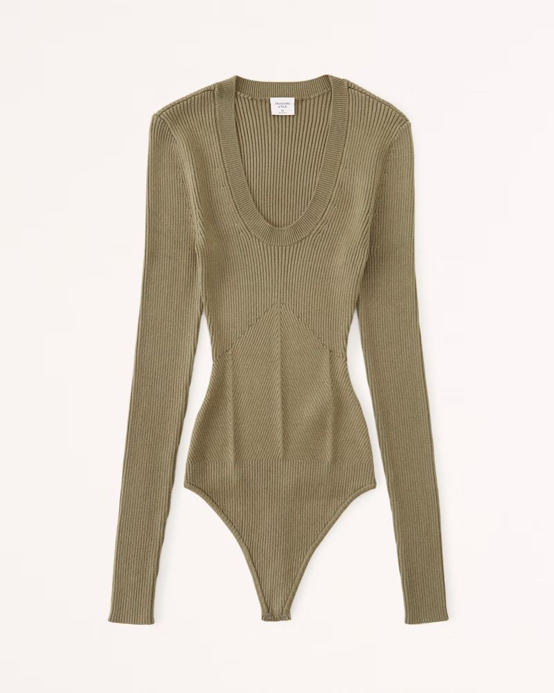 Women's Scoopneck Sweater Bodysuit | Women's Tops | Abercrombie.com | Abercrombie & Fitch (US)