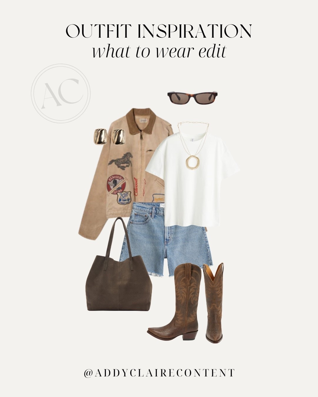 Western Inspired Outfits 🤠
Country concert outfit summer/ gameday outfit/ brown purse/ cowboy boots/ denim shorts/ Festival outfit ideas/ Country concert outfit/ country concert outfit ideas/ country concert fits/ Morgan wallen concert outfit/ megan moroney concert outfit, Luke combs concert outfit/ Riley green concert outfit

#LTKSeasonal #LTKU #LTKStyleTip