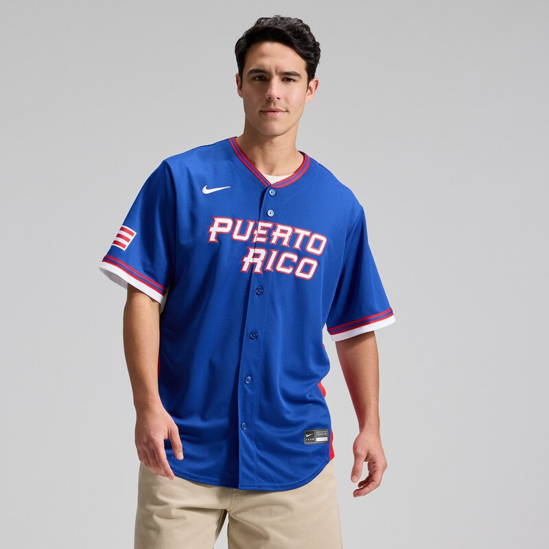 Men's Nike Royal Puerto Rico Baseball 2026 World Baseball Classic Road Stadium Jersey | Fanatics
