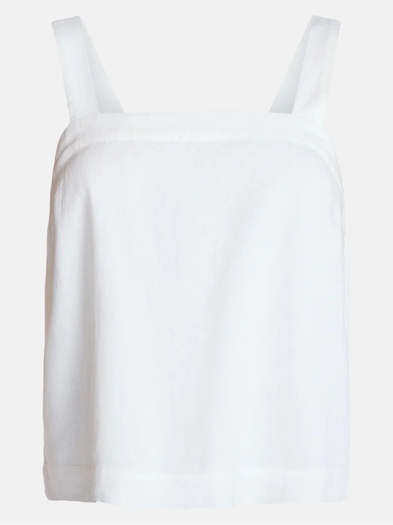 Time and Tru Women's Linen Blend Square Neck Tank Top, Sizes XS-XXXL | Walmart (US)