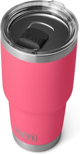 YETI Rambler, Stainless Steel Vacuum Insulated Tumbler with Magslider Lid, Tropical Pink, 30oz (887ml) | Amazon (US)
