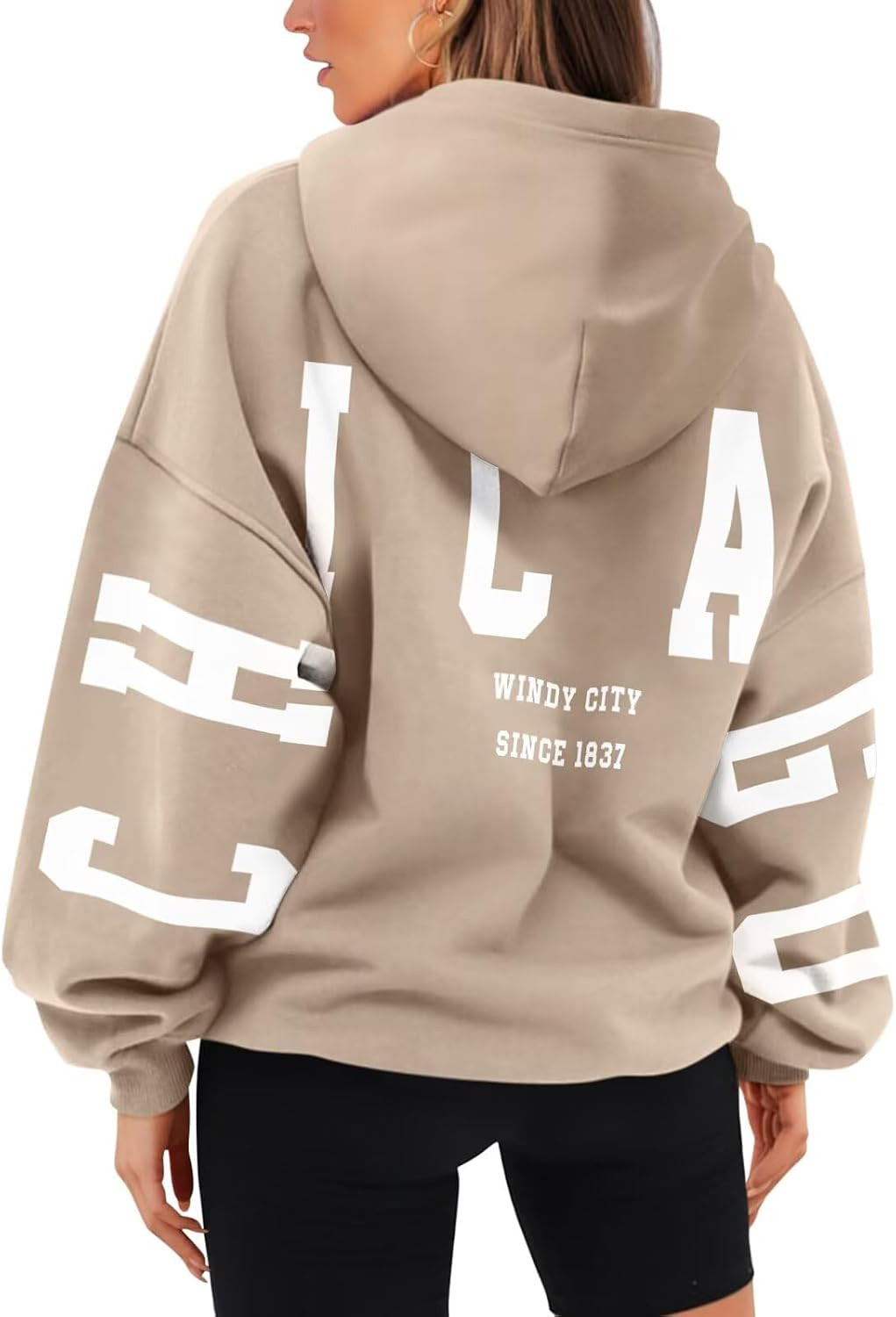 ORANDESIGNE Womens Letter Print Hoodie Fleece Graphic Pullover with Pocket | Amazon (US)