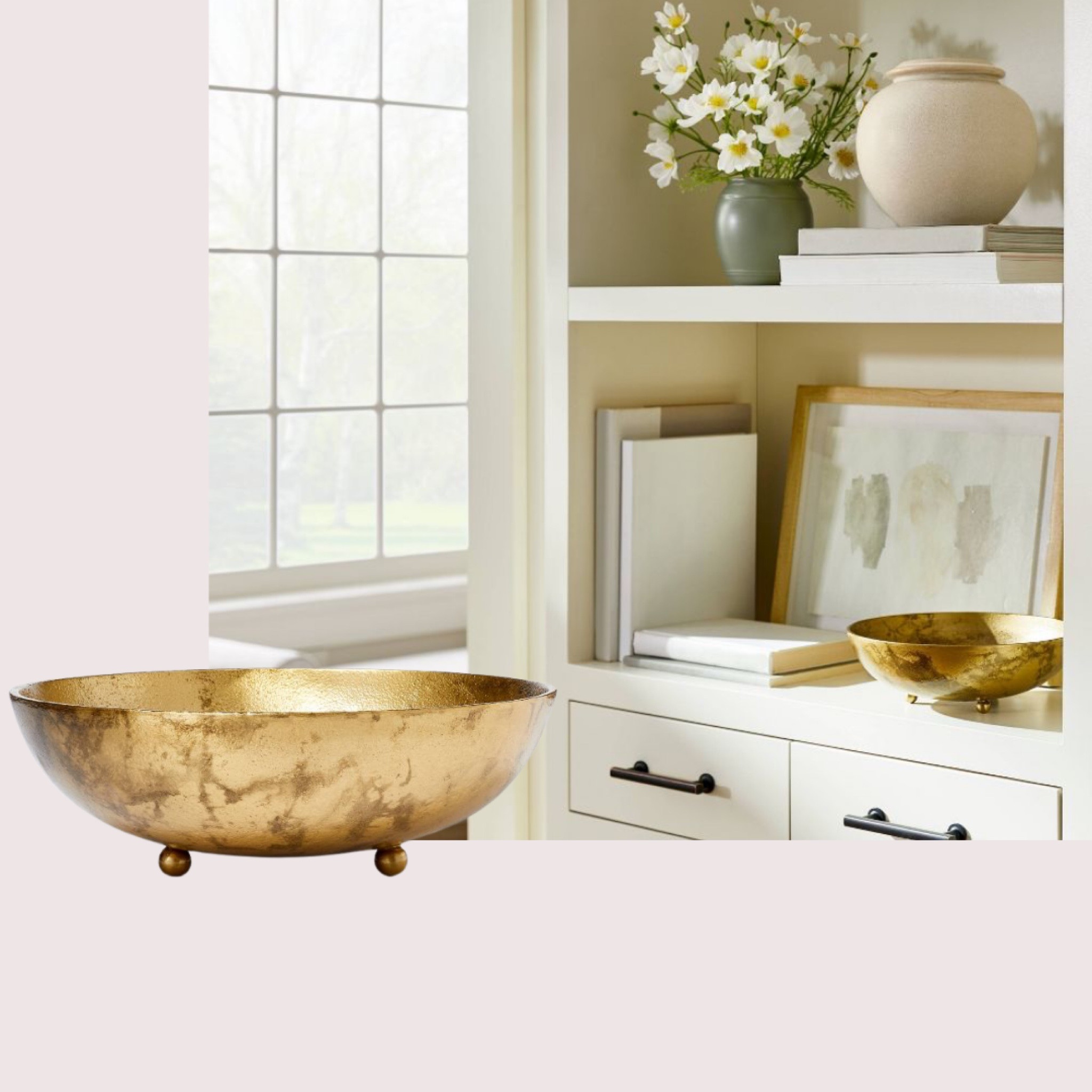 Target sale on home decor gold bowl decor shelf styling bookshelf 

#LTKhome #LTKsalealert #LTKunder50