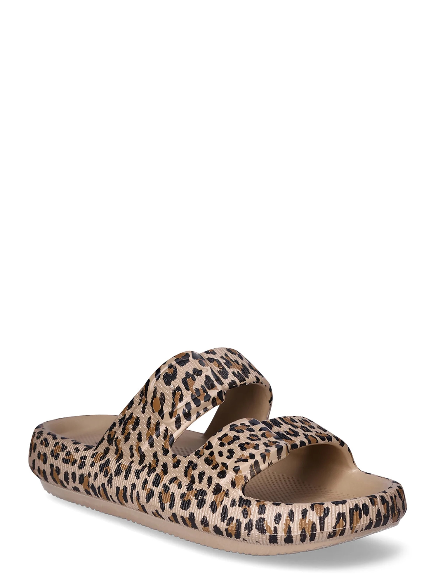 No Boundaries Women’s Double Buckle Comfort Slide Sandals, Sizes 6-11 - Walmart.com | Walmart (US)