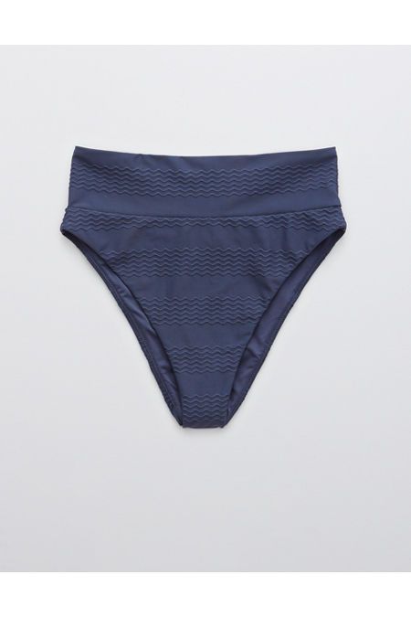 Aerie Jacquard High Cut Cheeky Bikini Bottom | American Eagle Outfitters (US & CA)