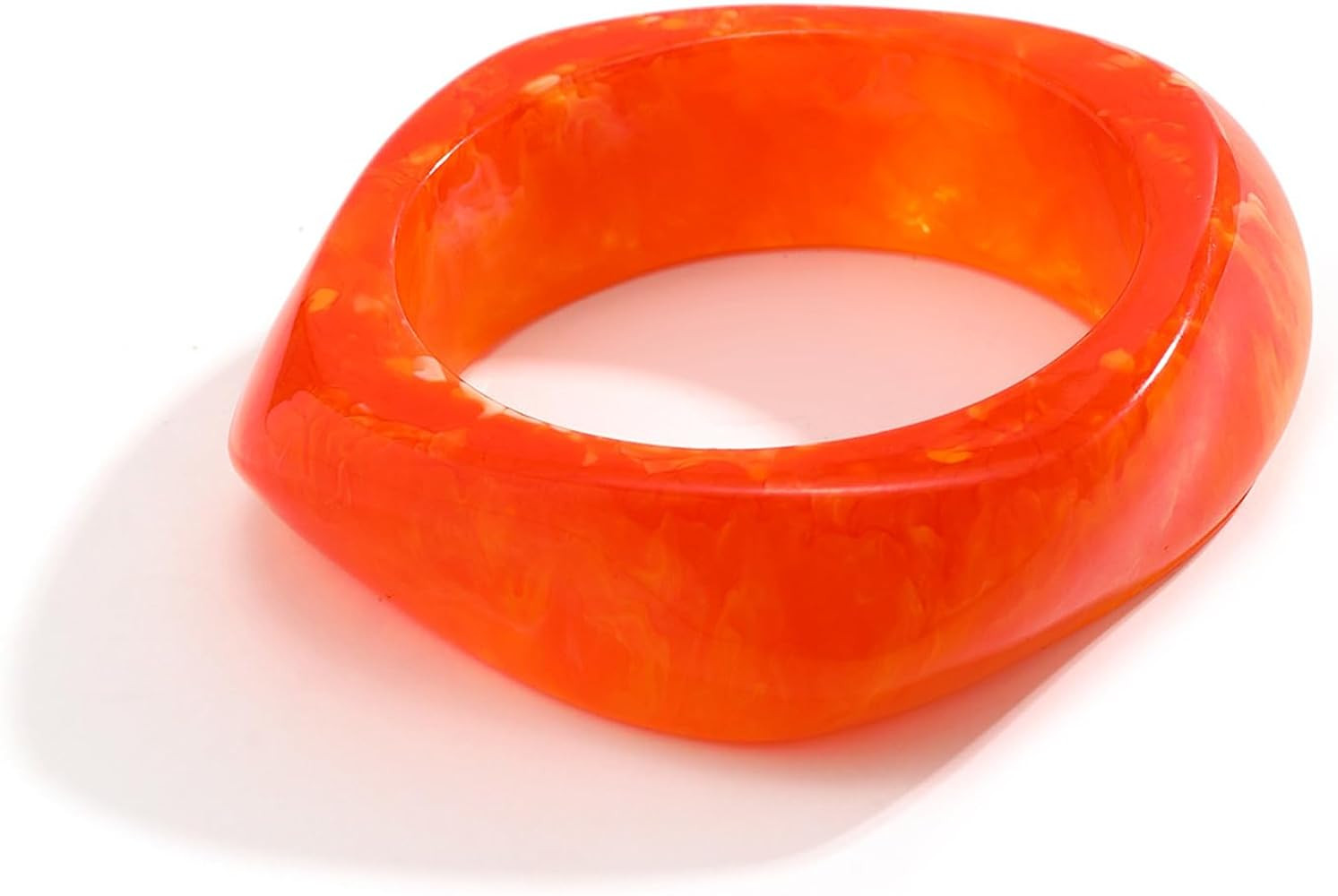 Caiyao Colorful Square Acrylic Resin Bangle Bracelet Wristbands Tortoiseshell Acetate Plate Cuff ... | Amazon (US)