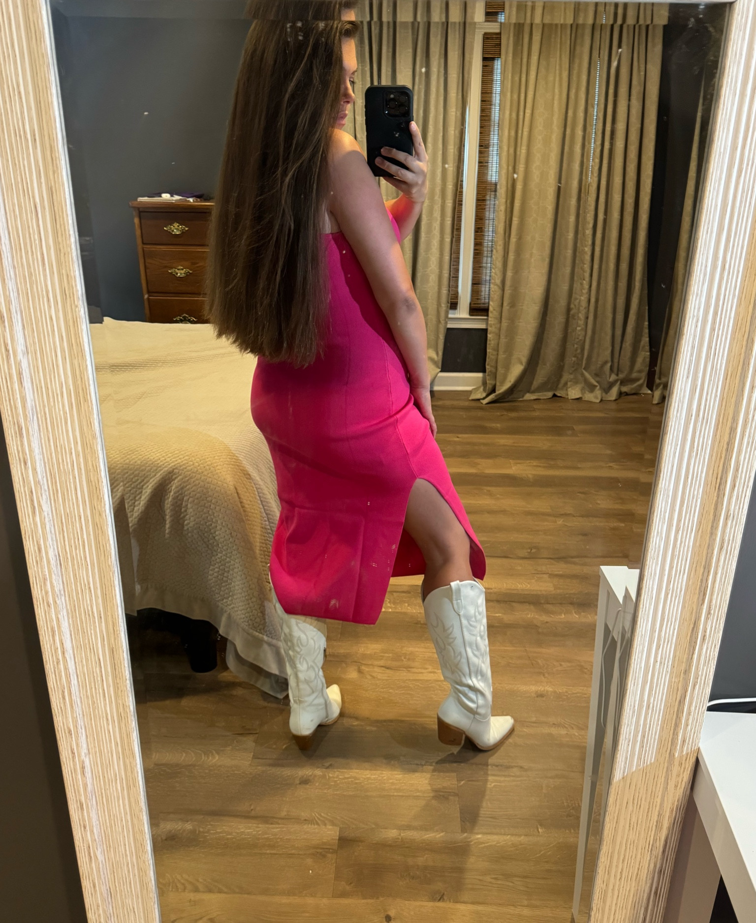 Date night dress, pink tight dress, stretchy dress, Amazon dress