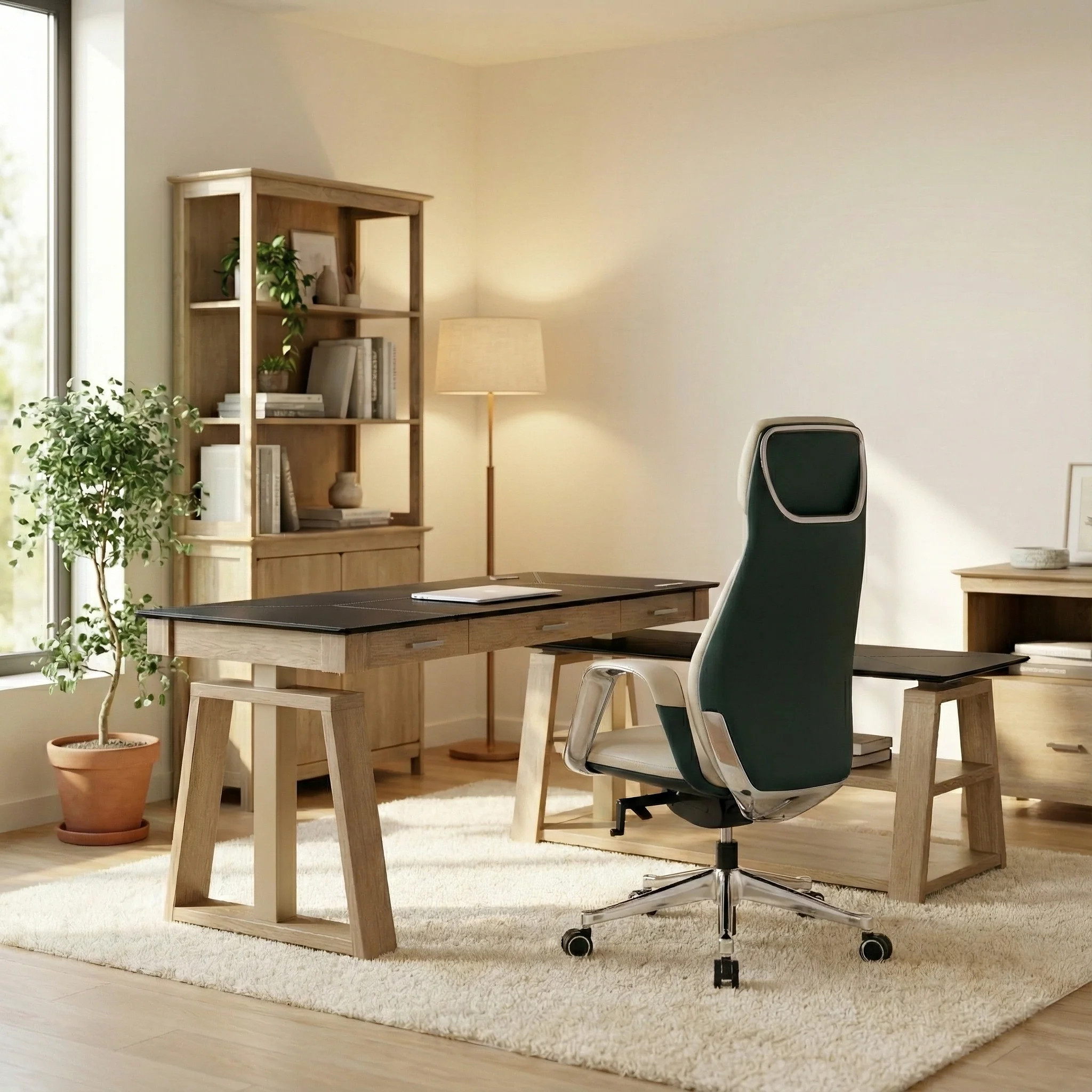 Executive Office Set: Ark EX Standing Desk, Chair & Storage | Eureka Ergonomic