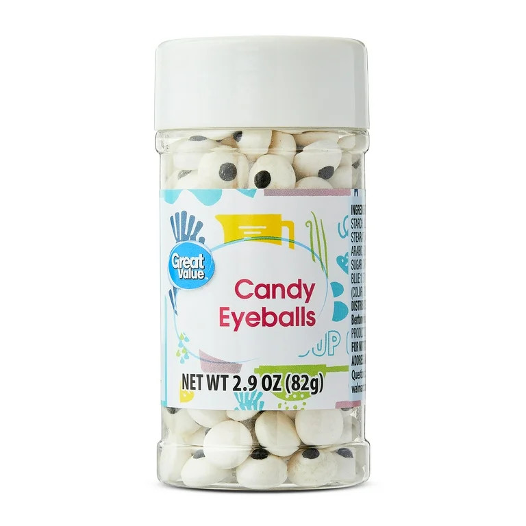 Great Value Black and White Candy Eyeballs Cake Decoration, 2.9 oz | Walmart (US)