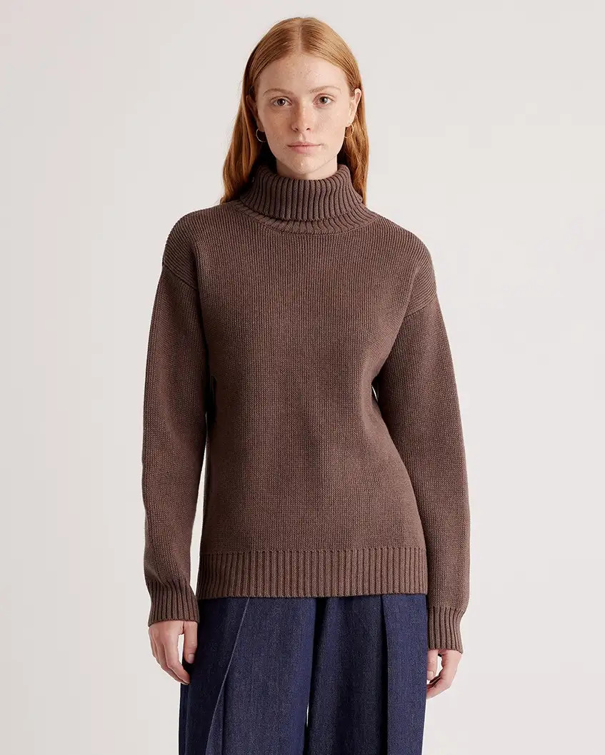 100% Organic Cotton Turtleneck Sweater | Quince