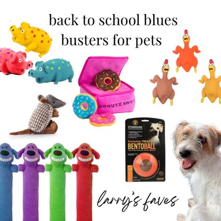 Fur babies bummed out the kids are back in school? A few fun treats recommended by our in house expert. We've rounded up a few boredom busters for your fave pup. 

These long dog toys are under $5 each. When somebody (ahem, Larry) attacks these, it's waaaay better than my fancy couch pillows. We order these in multiples. 

Pet finds, pet toys, dogs, home decor for pets, amazon finds, tjmaxx finds, deals and steals



#LTKSale #LTKFind #LTKunder50