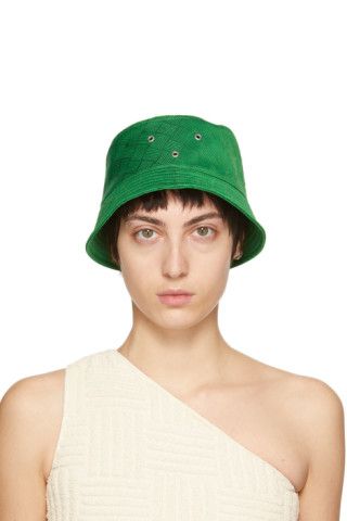 Green Intreccio Jacquard Bucket Hat | SSENSE